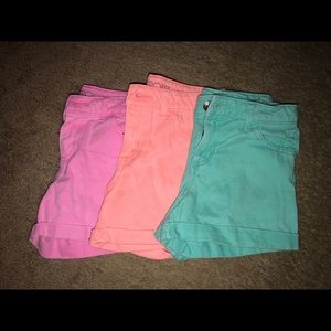Set of 3 girls denim jean shorts